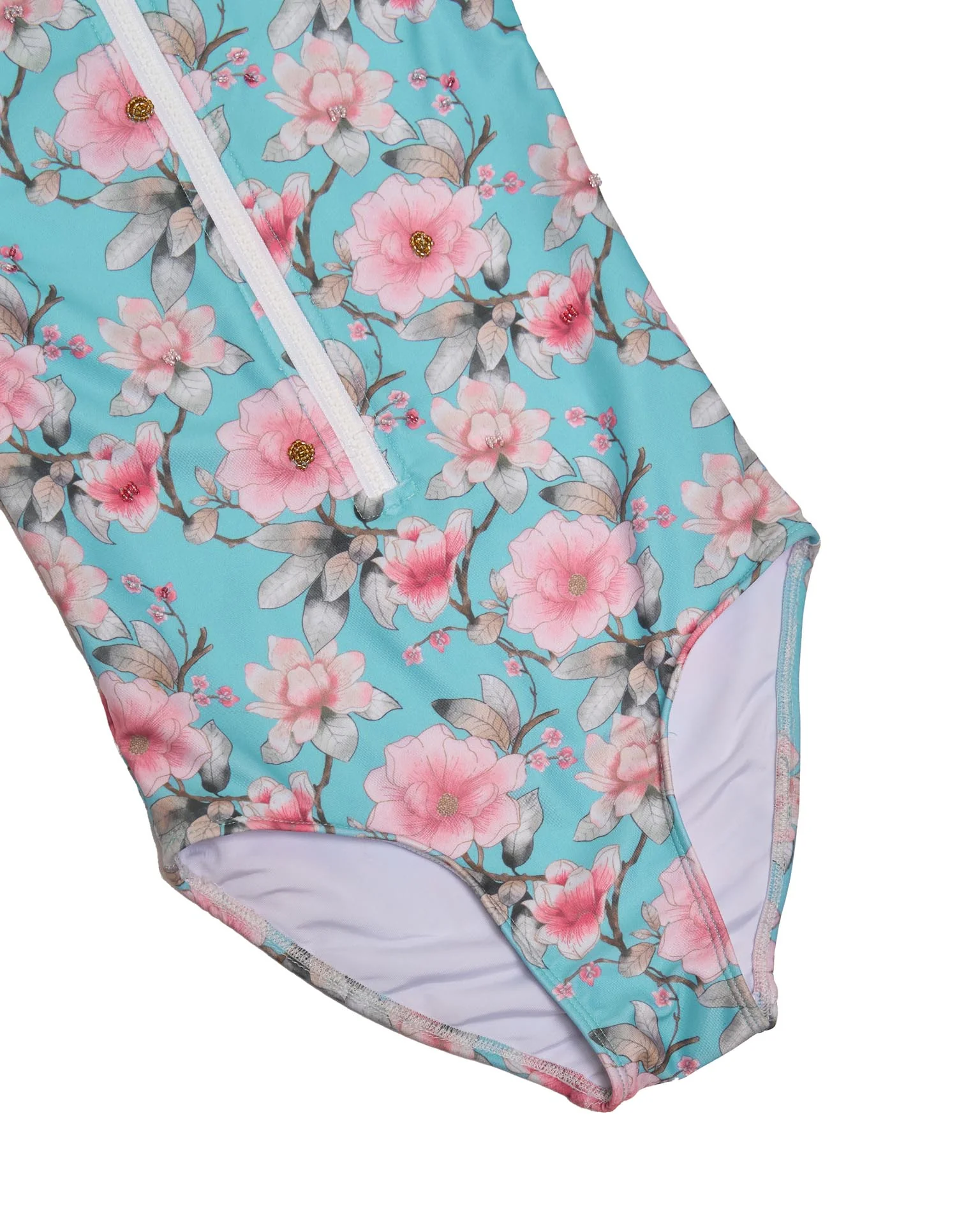 Long Sleeve Zip One Piece Swimsuit - Image 5