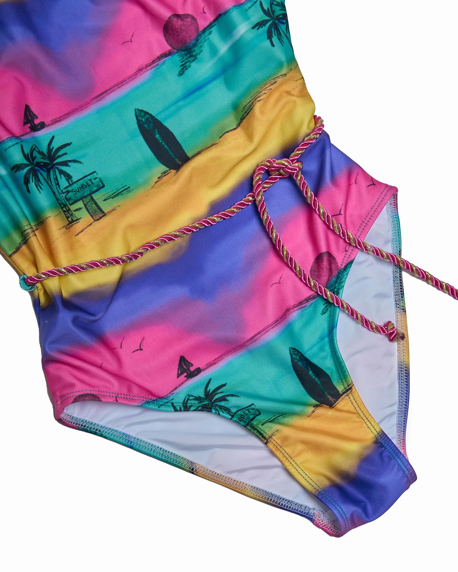 T-Back Belted One Piece (Camp Cove Print) - Image 4