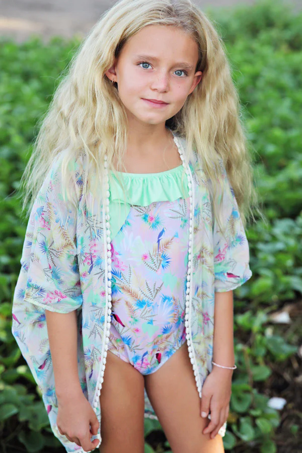 Tropical Bird Pink Kimono - Image 4