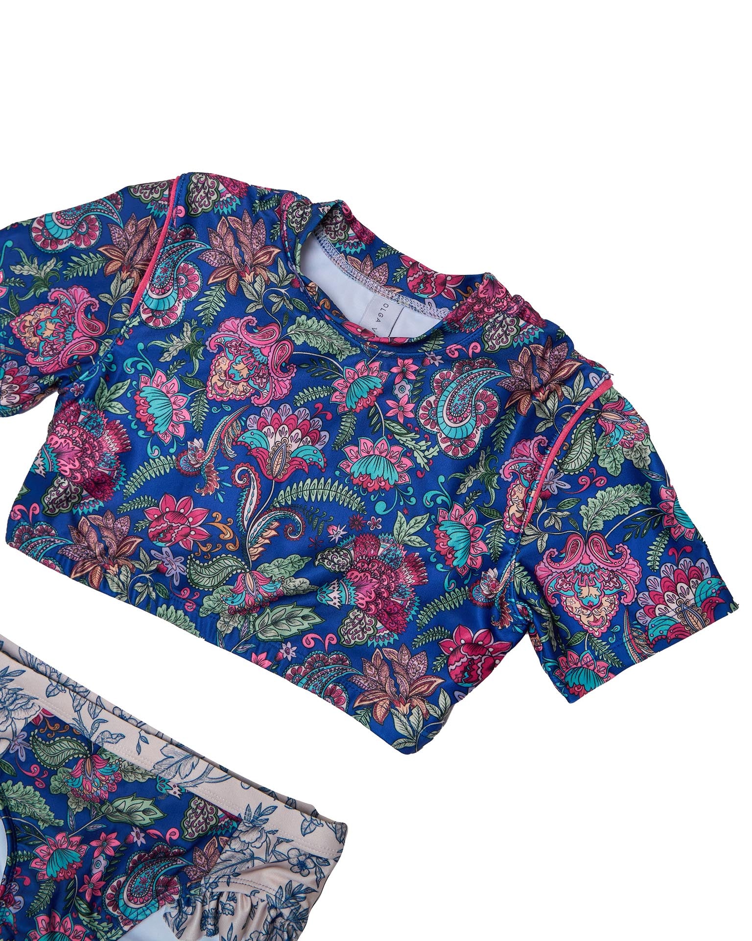 Girls 3 Piece Swim Set (River Print) - Image 5