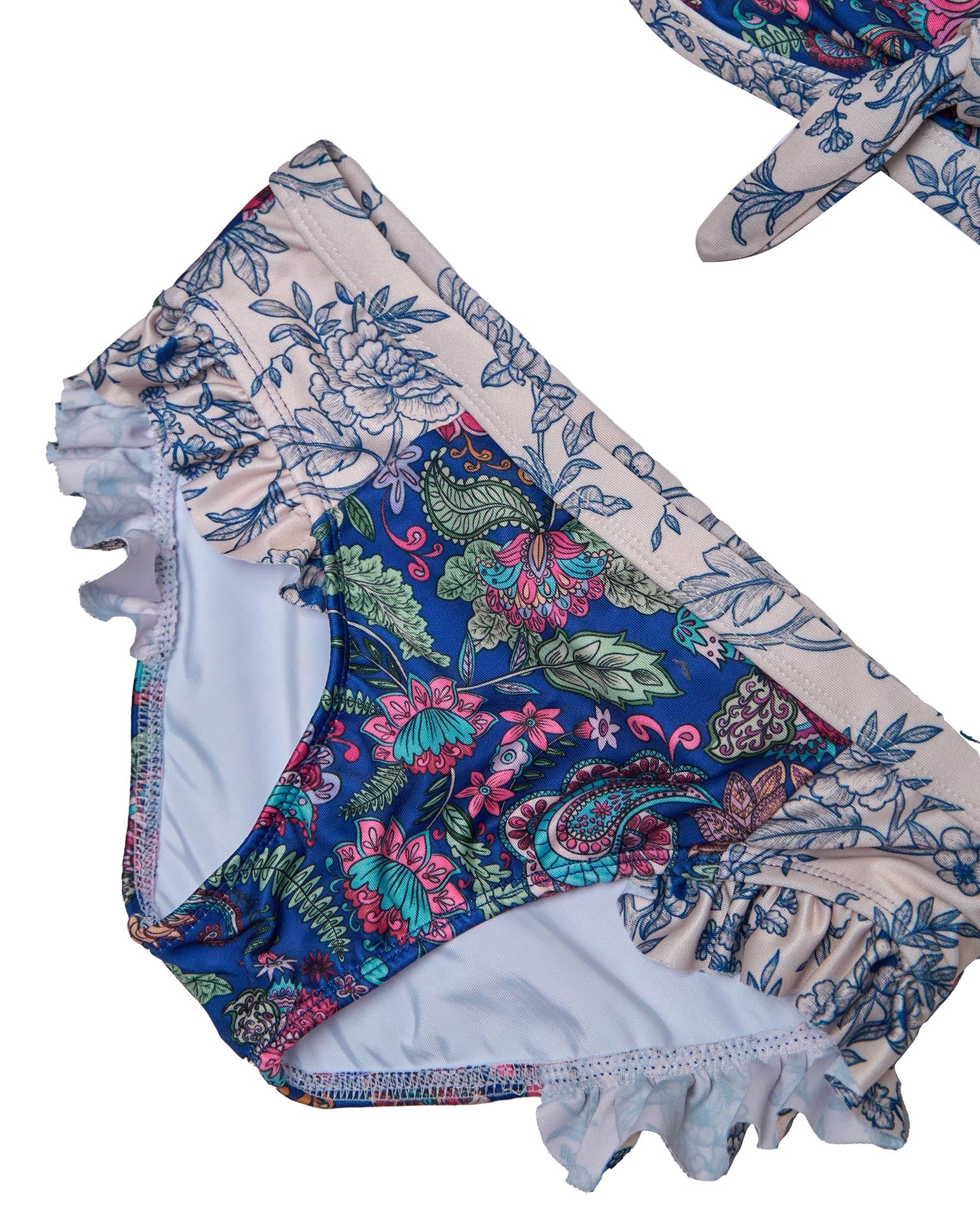 Girls 3 Piece Swim Set (River Print) - Image 6