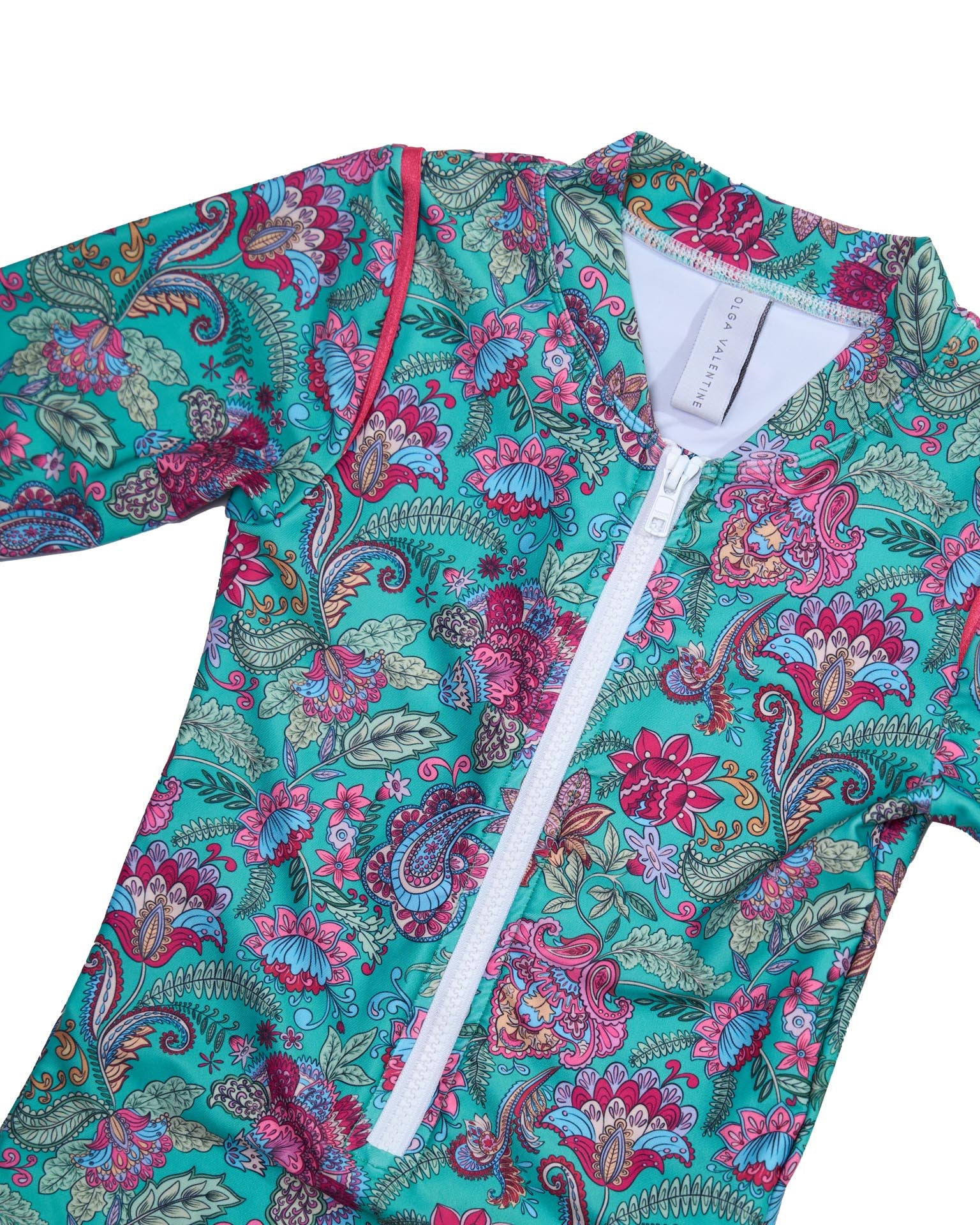 Long Sleeve Zip One Piece Swimsuit - Image 4