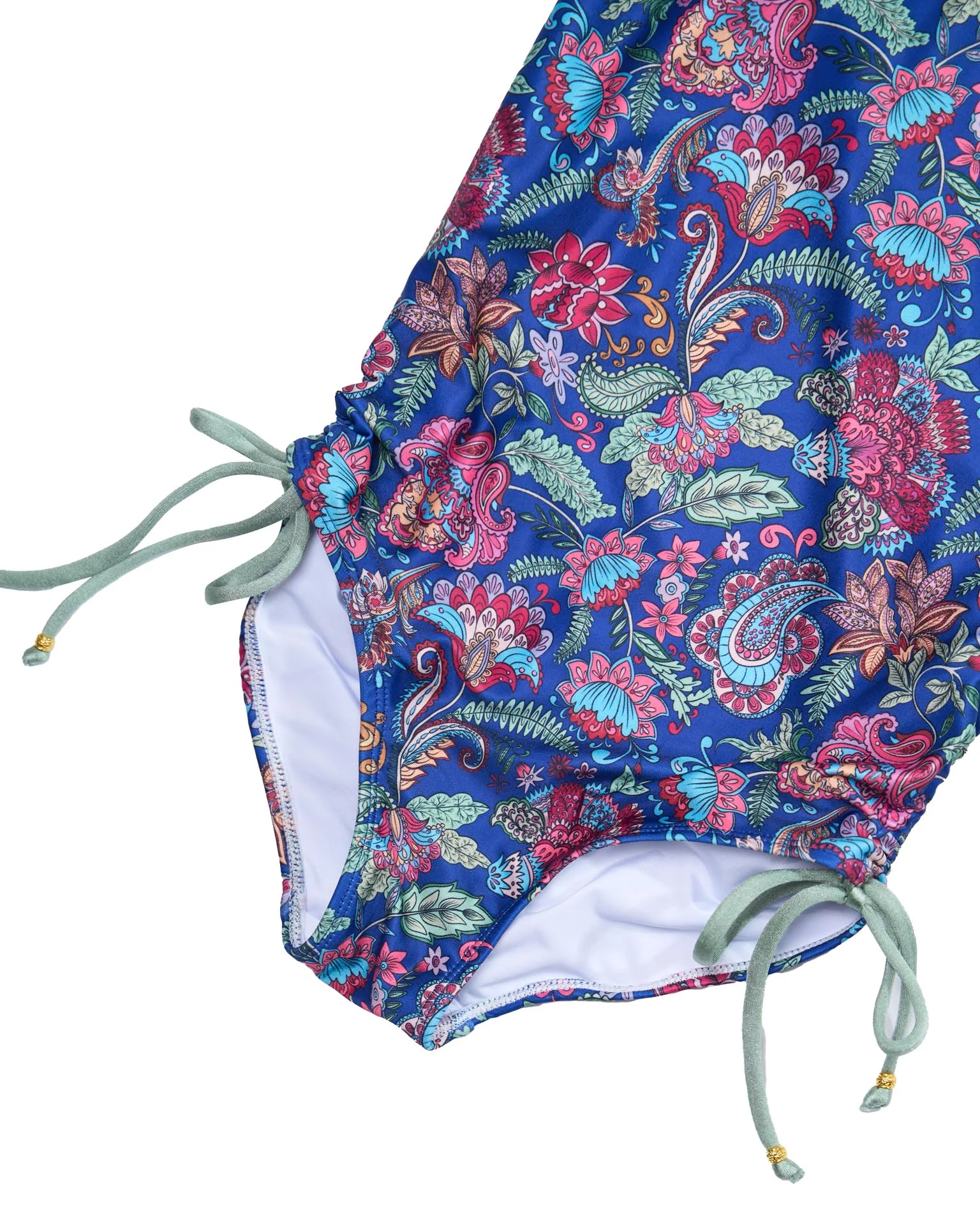 Long Sleeve One Piece Swimsuit with Side Ties - Image 5